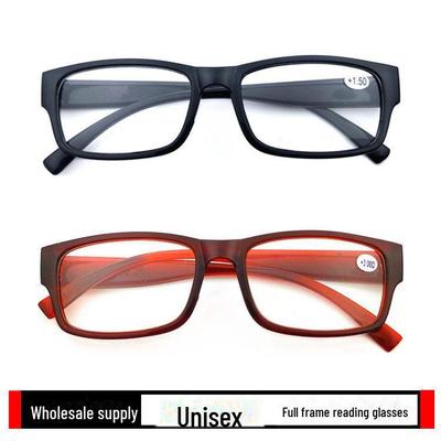 Vorrätige Unisex-Lesebrille aus Kunstharz für Senioren und Straßenhändler