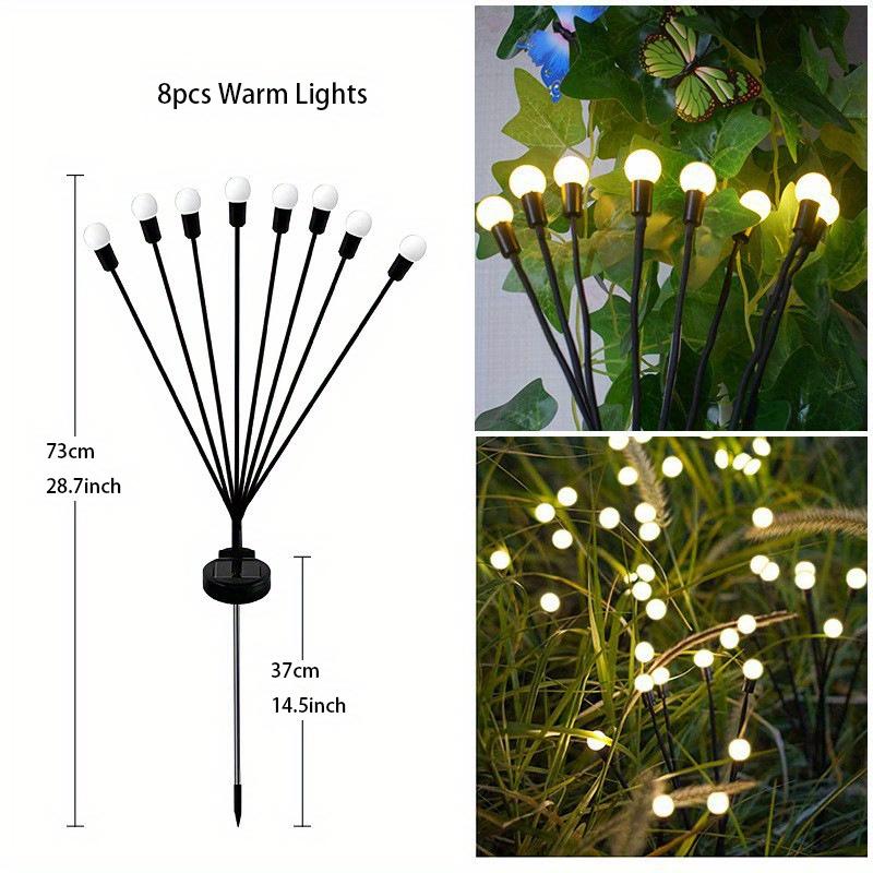 Solar Powered Garden Floor Lights, Star Burst Flickering Firefly Lights, Outdoor Courtyard Christmas Party Decorations