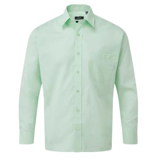 

Premier Mens Poplin Long-Sleeved Shirt чорний