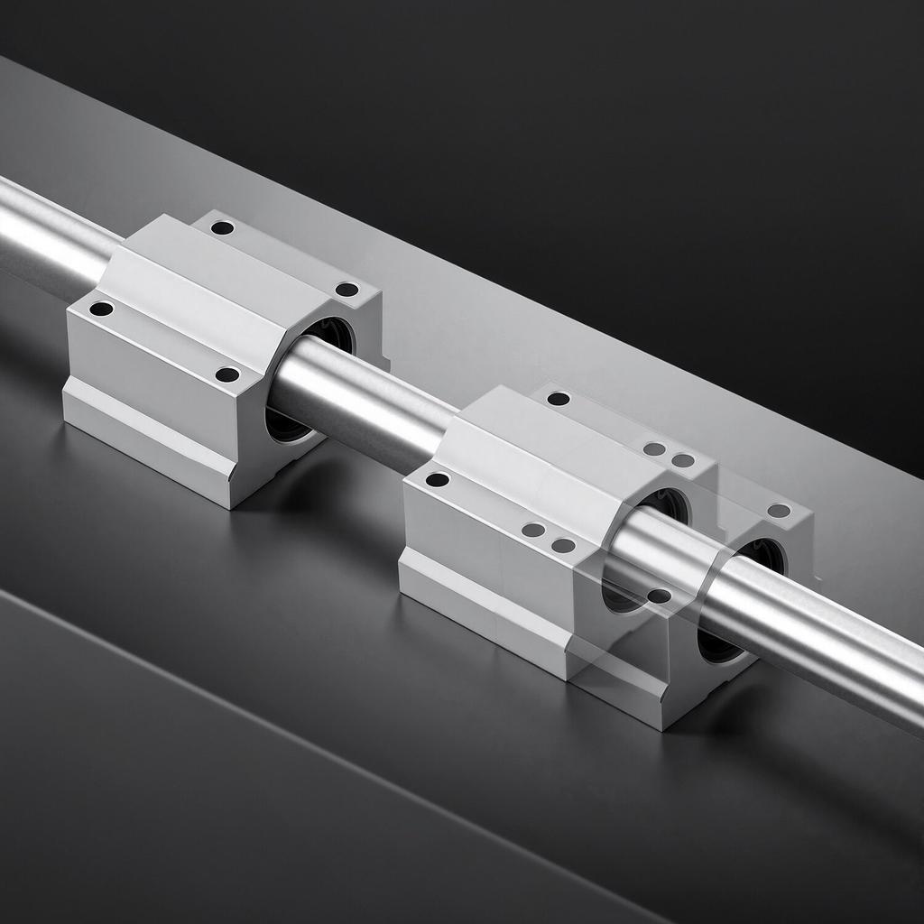 Linear Rail Kit, SFC25, 2Pcs 1000 mm (39.4 inch) Linear Motion Guide Rails and 4Pcs Bearing Slide Blocks, for DIY Engraving Machine Lathe Milling