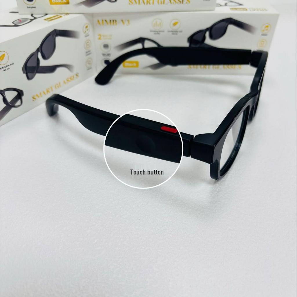 KI-Smartbrille V3: Bluetooth-Anrufe, Sprachassistent, Blaulichtfilter & Sonnenbrillen