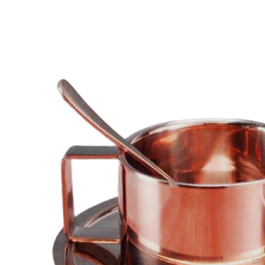 Cappuccino à double paroi incassable avec soucoupe et cuillère à café