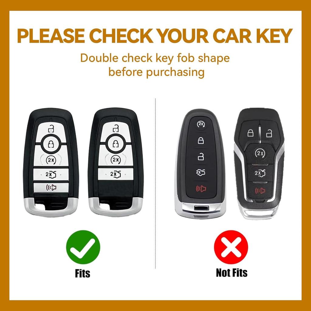 Key Fob Cover with Diamond Bling Keychain for Women, Compatible with Ford Fusion Escape Expedition Explorer Edge F150 F250 F350 etc, TPU Key Case and