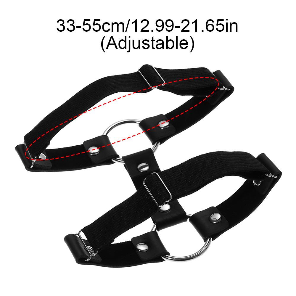 2 Rows Leather Punk Gothic Garters Thigh Ring Leg Harness Garter Belt