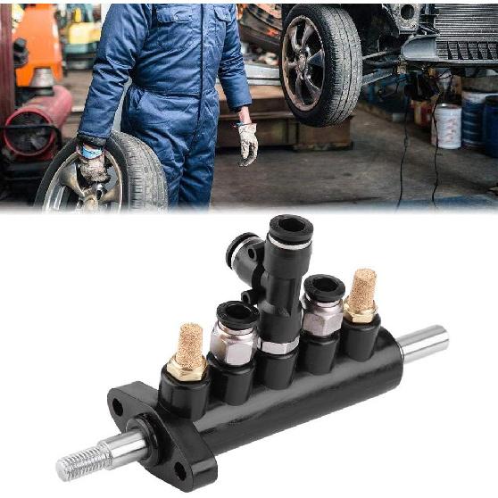 Control Valve Foot Pedal for Tire Changer Machines Duty Steel Construction with Mufflers 8mm Pipe Diameter Compatible with Type A(4)