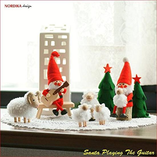 NORDIKA nisse Christmas Wooden Doll with Guitar (Santa / NRD120068)