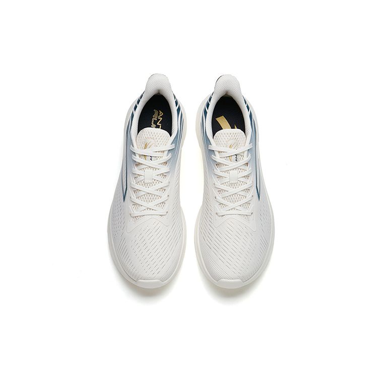 Anta Comfortable Shock Absorbing Non-Slip Durable Low-Top Running Shoes Men Sneakers White Blue 912235521-3