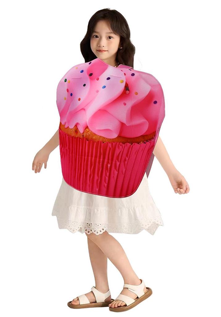 Kids' Halloween Cosplay Ice Cream Cupcake Costume