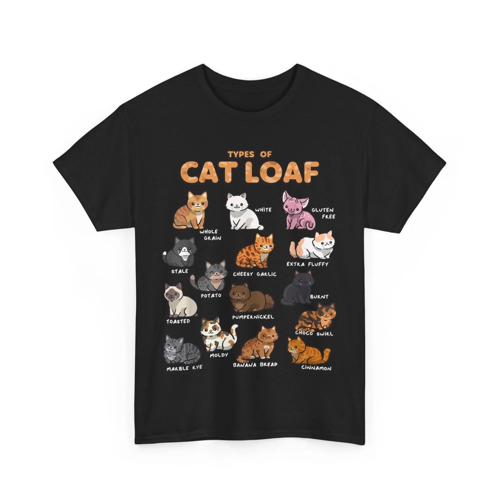 Kawaii Cat Kitten Lovers Types of Cat Loaf Cats Cute T shirt 2XL