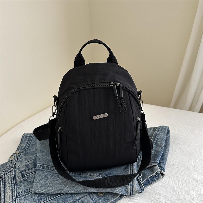 Летний рюкзак новый дорожный рюкзак большой вместимости модная универсальная наплечная сумка женская легкая чёрный