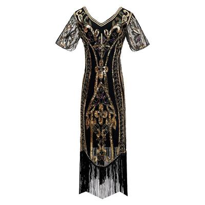 Sequined Tassel Dress Vintage Party Dress Dress Performance Dress The Great Gatsby