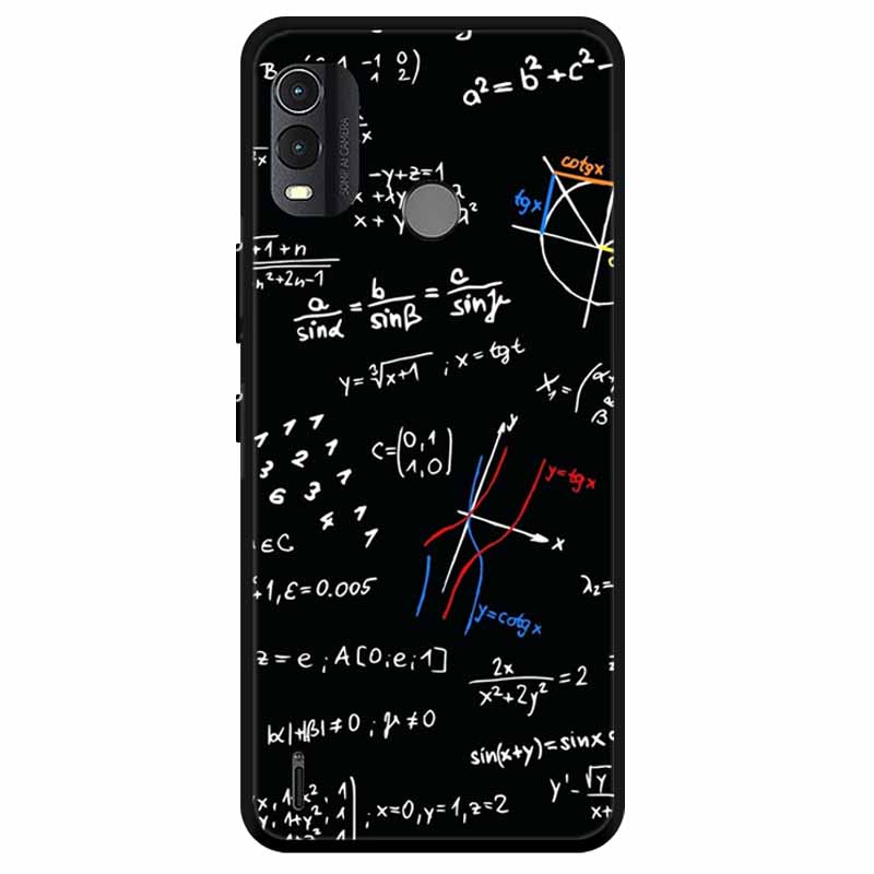 Soft Silicone Cover For Nokia C22 Case 2023 TPU Wolf Lion Painted Black Phone Coque for Nokia C22 C 22 4G Black For NokiaC22
