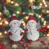 Tiny Snowman Figurine Tabletop Ornament Miniature Resin Snowman Sculpture For Mantels Porch Holiday Party Centerpieces