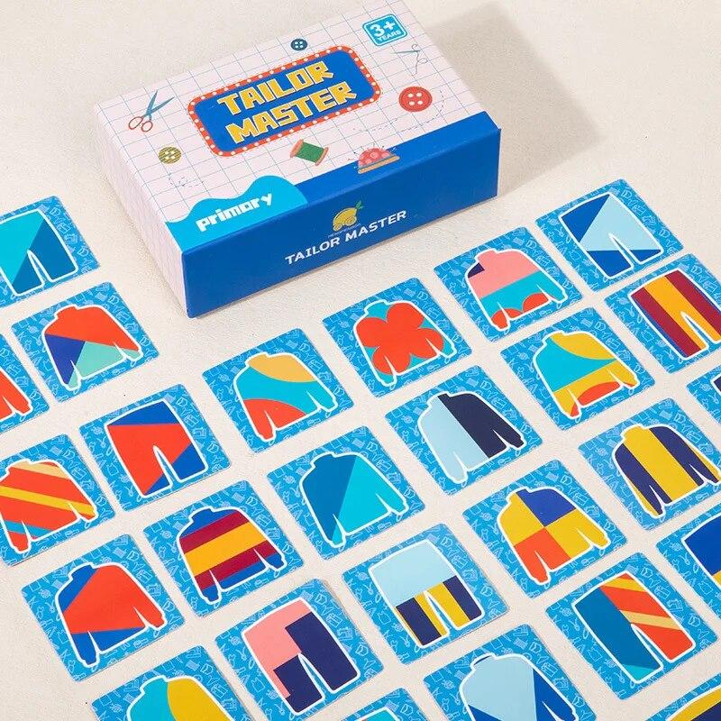 Children's Fabric Tailor Master Battle Game Montessori Thinking Training Puzzle Toy Color And Shape Matching Board Game