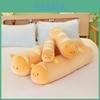 Plush Bread Bear Long Pillow With Soft Short Plush For Bed Couch Decor