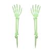 Halloween Realistic Skeleton Hand Ground Stake Light Up Foldable Reusable Halloween Bone Prop Cemetery Skeleton Hand Yard Decoration