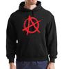 New Anarchy Symbol Hoody Sweatshirt Funny Punk Rock Evil Anarchist Rocker Hood