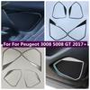 Car Accessories For Peugeot 3008 5008 GT 2017 - Stainless Steel Interior Door Speaker Cover Trim 4pcs Decoration Stickers