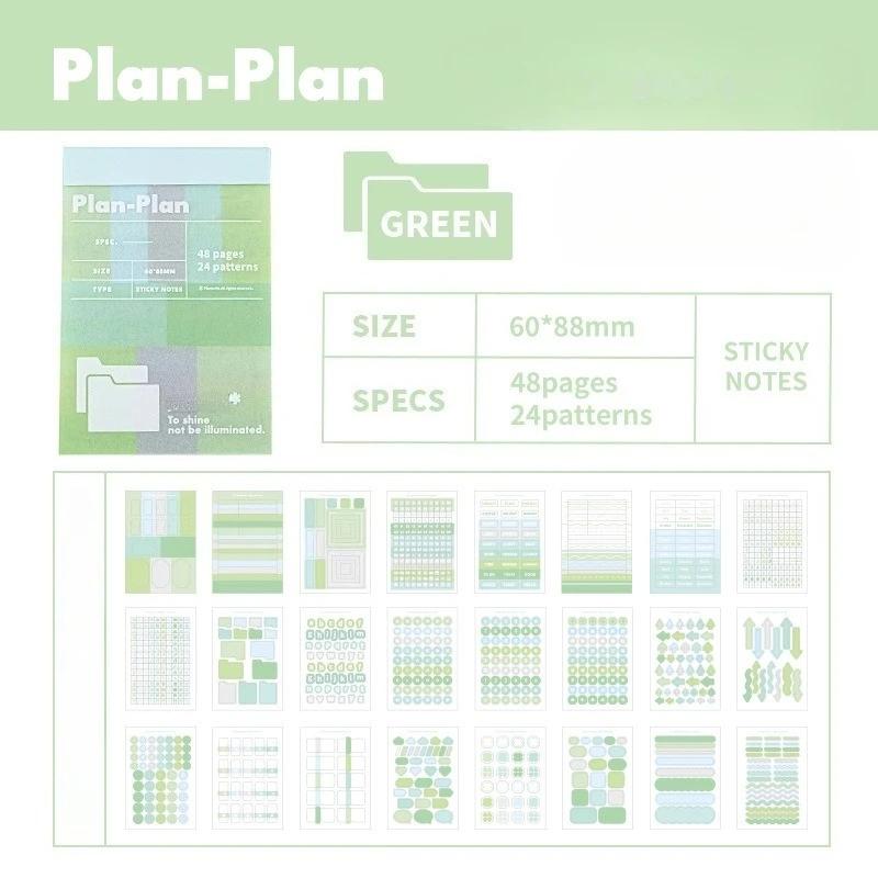 48sheet Multi-Color Tabs Index Tabs for Page Marking Note Taking Writeable Classification Stickers for Books Notebooks Office