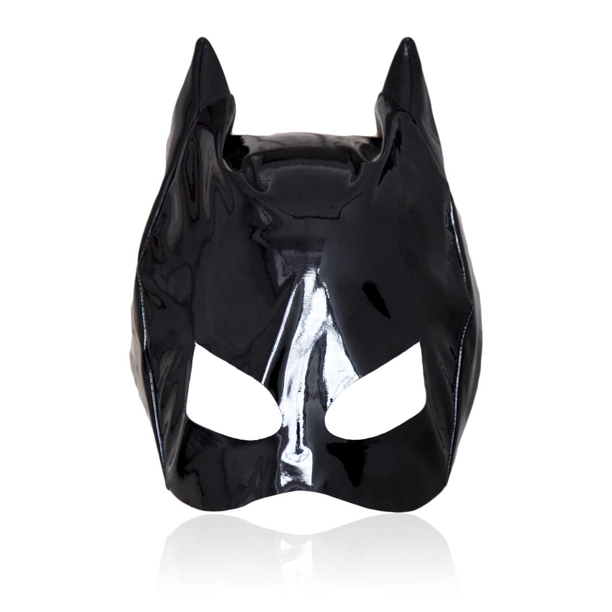 

Patent Leather PU Headgear & Bright Leather Eye Mask for Performance Props and Erotic Female Role Play