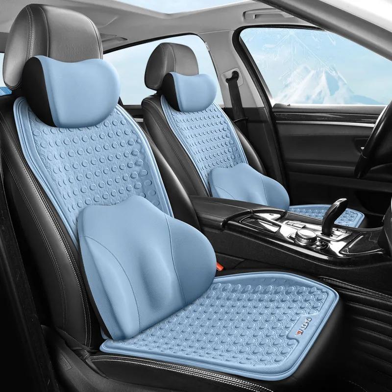 Obecný potah na autosedačku s opěrkou zad Prodyšná tkanina Potah na autosedačku 3D trojúhelníkový konkávně-konvexní masážní potah na boky