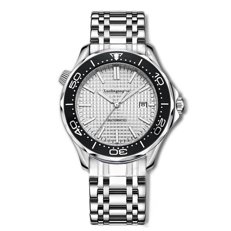 Haima Stilvolle und stimmungsvolle automatische mechanische Herrenuhr mit Hohlgitter-Design