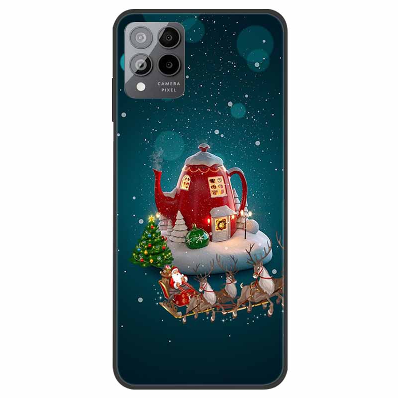 For T-Mobile REVVL 6 5G Case Christmas Soft Silicone TPU Phone Back Cover Case for T-Mobile Revvl 6 Pro 5G Santa Claus Elk Funda