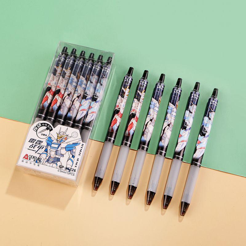 

Special Offer: Cartoon Black Ink Retractable Gel Pen, 0.5mm Bullet-tip, Student Click-action for Office Use Bullet-tip [Box of 12]