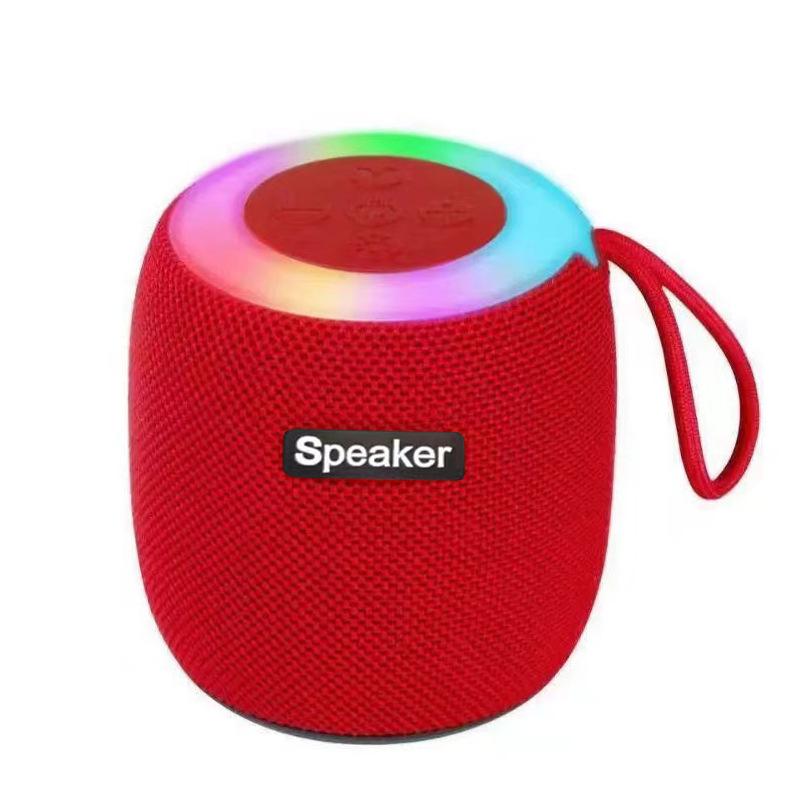 Altavoz Bluetooth inalámbrico portátil para exteriores, subwoofer, para coche y hogar con luces de colores, pequeño altavoz mini atmosférico