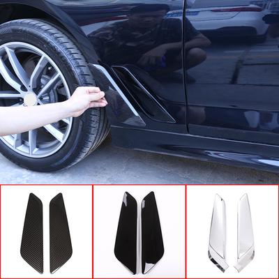 2Pc For BMW 5 Series G30 2018- Car Styling Piano Black Fender Side Air Vent Outlet Cover Trim Decorative Sticker