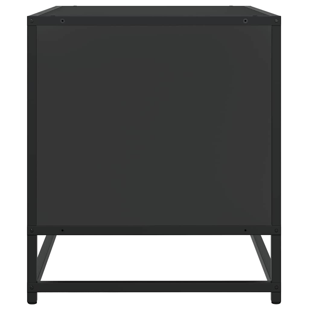 Vidaxl Szafka Pod Tv, Czarna, 61X40X46 Cm, Materiał Drewnopochodny