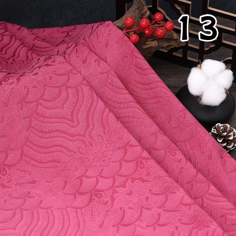 100x150cm Meerwasser Wolke Welle Jacquard Brokatstoff Chinesischer Stil Damast Satin DIY Nähen Hanfu Cheongsam Antikes Kostüm