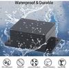Project Box ABS Black Electrical Boxes IP65 Outdoor Waterproof Box Electronic Junction Box Fixed Ear Power Enclosure with Cable Glands for DIY