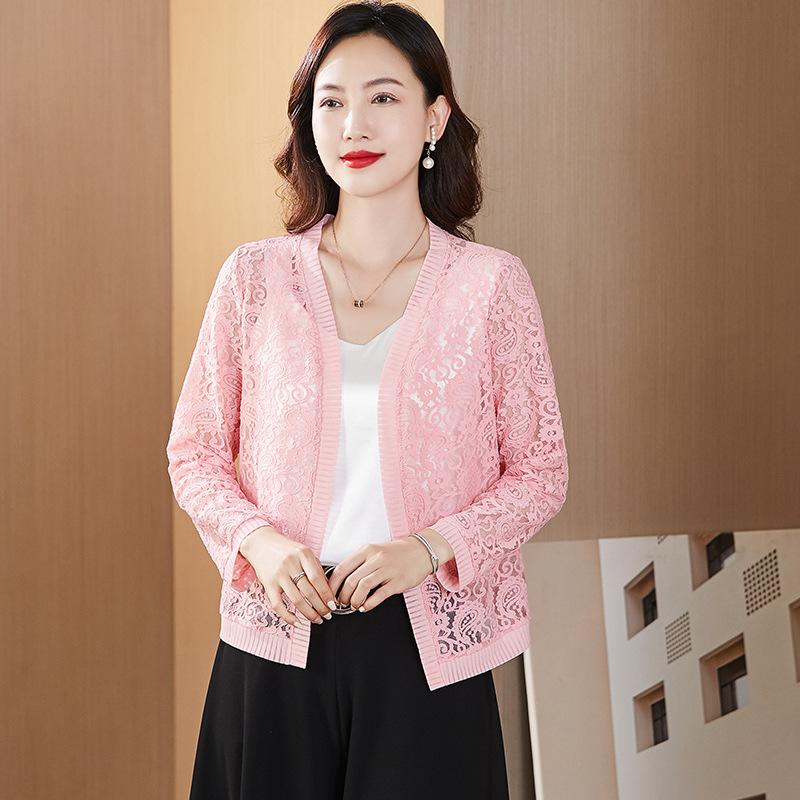 Spring Summer Women Cardigan Long Sleeve Female Cardigans Women Lace Jacket Ladies Shawl Outerwear