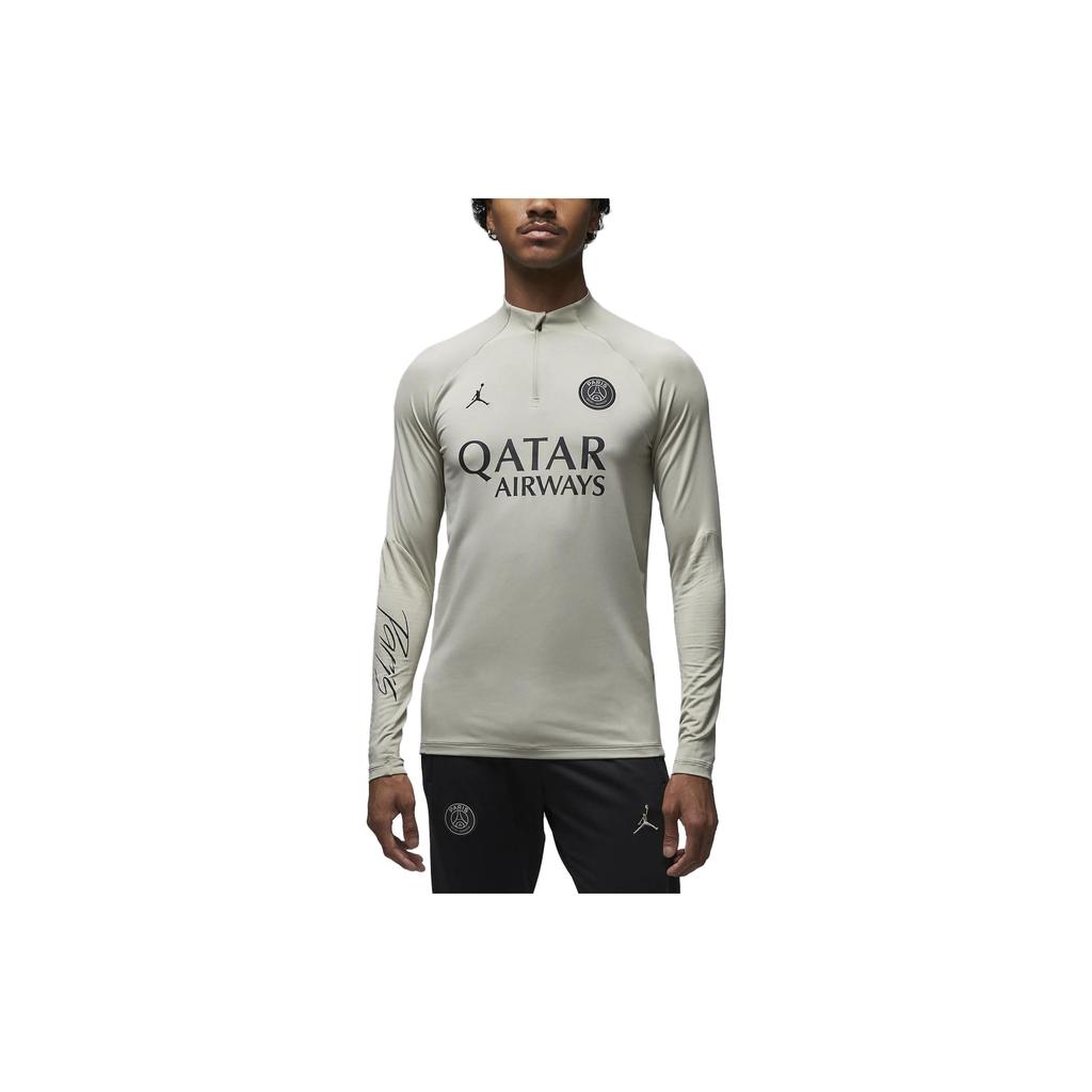Jordan Letter Print Raglan Slim Fit Long Sleeve Soccer Jersey Men Tops Off-White DZ0844-231
