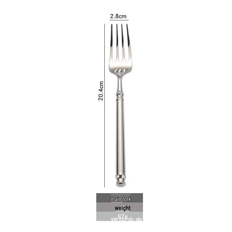 

Zhishi Round Handle Solid 304 Stainless Steel Western Cutlery