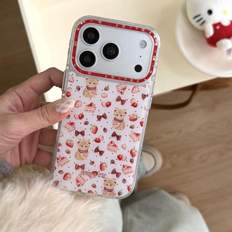 

Gold-Plated Cute Cartoon Protective iPhone 17/16 Pro Max Case with Epoxy Resin for Women iPhone 14