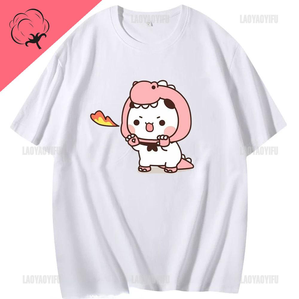 Tricou Kawaii Bubu Dudu pentru fată Tricou cu urs panda din desene animate Îmbrăcăminte unisex Tricou casual de vară Tricou Tricot Femeie Topuri din bumbac Unisex
