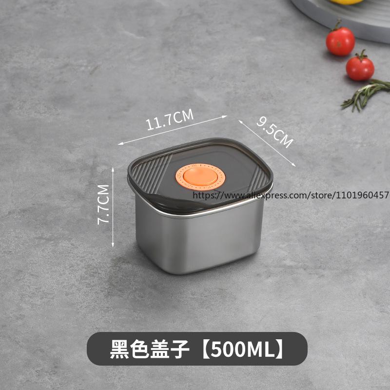 Food-Grade Stainless Steel Food Storage Containers Airtight Lidded Organizers Fridge Fruits Lunches Household Meal Prep Boxes