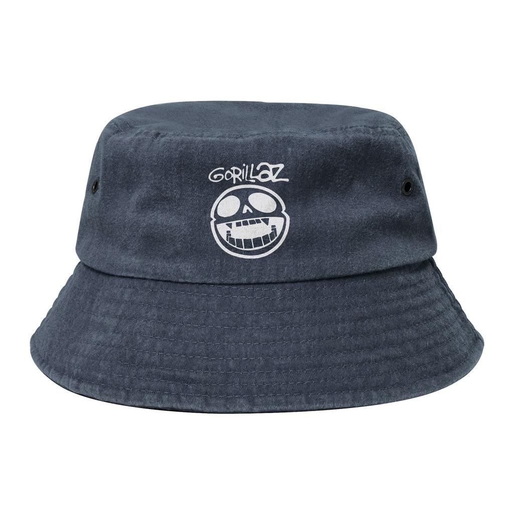 Women Bucket Hat Laugh out Cartoon Gorillaz Vocation Getaway Headwear Vacation Fishing FisherUnisex Hat Virtual Band Music Bob Hat