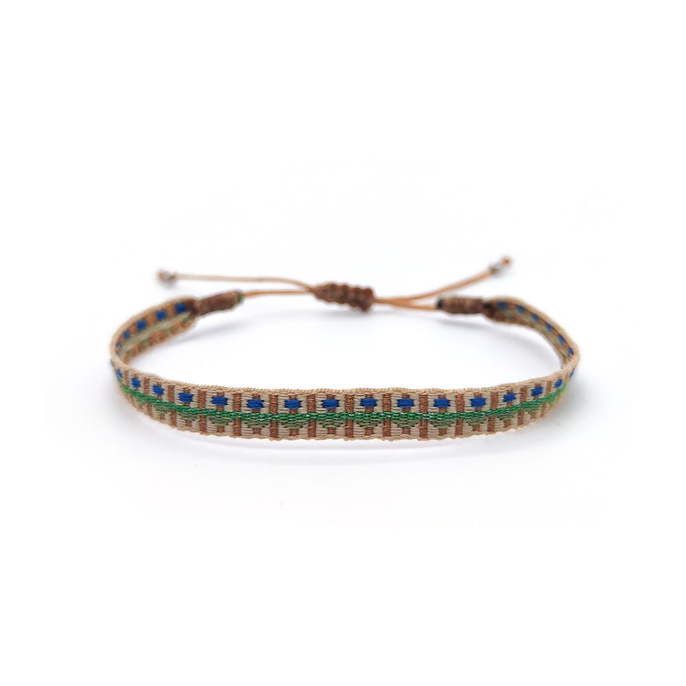 Colombian Ethnic Handmade Woven Pattern Bracelet - Retro Style for Girls