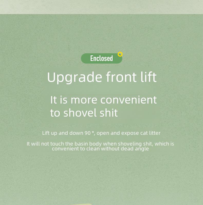 Extra große, vollständig geschlossene Katzentoilette mit Spritzschutz und desodorierender Desinfektion