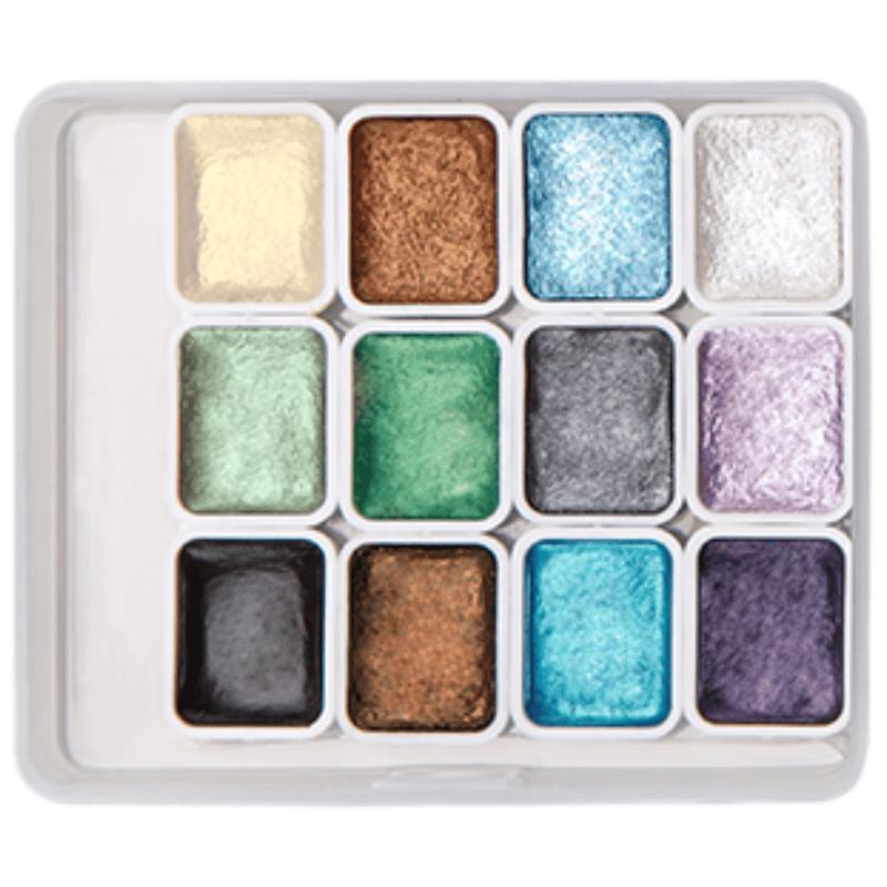 Dan Kelin Shimmer Pearlized Solid Watercolor Paint Set