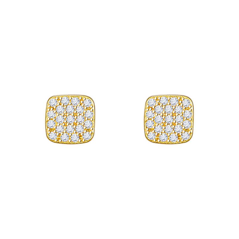 Sugar Cube Stud Earrings Women's Temperament Light Luxury French Geometric Commuter Earrings
