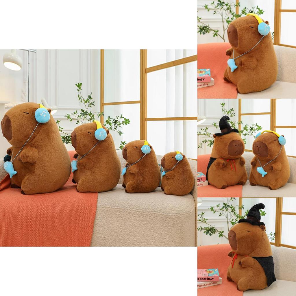 Adorable Magical Capybara Plush Toy With Headphones Perfect For Kids Halloween Gift