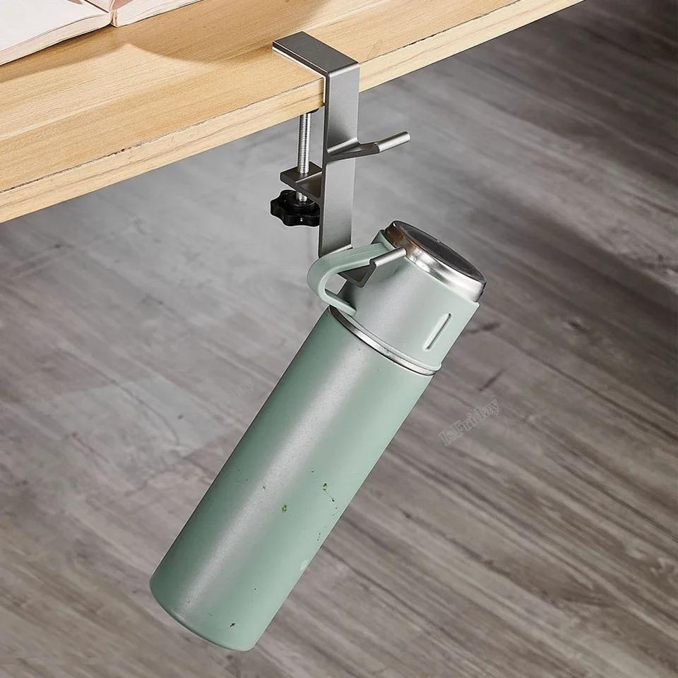 Multifunktionsbord Kantkrok Justerbar Ryggsäck Förvaringskrok Bärbar handväska Rack Punch Free Hemmakontor Skrivbord Kanthängare