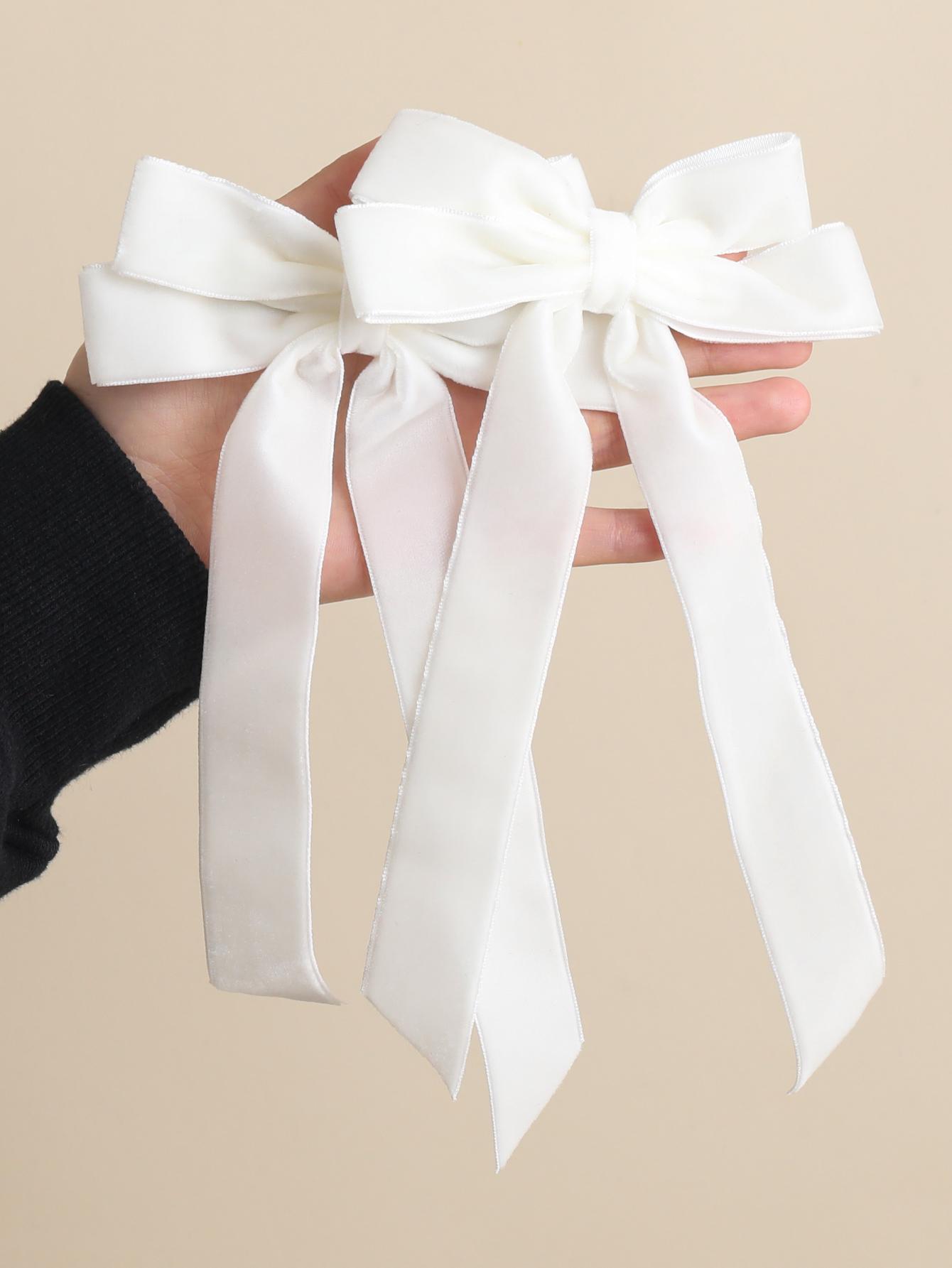 

2 шт. Винтажные большие бархатные заколки-банты для волос для женщин, двухслойные заколки-банты для волос, корейские заколки для волос, шпильки, аксессуары для волос