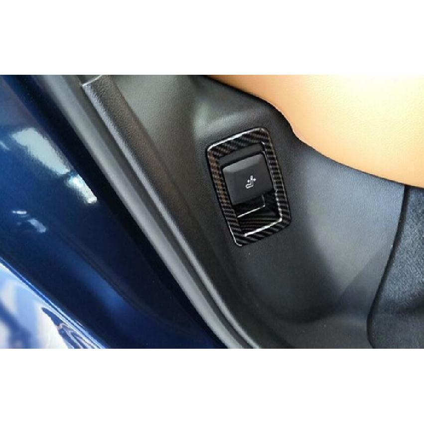 For BMW X3 G01 X4 2018- Carbon Fiber Rear Seat Button Switch Cover Trim 2PCS