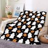 Halloween Pumpkin Design Digitalprinted Polyester Bedroom Velvet Flannel Soft Sofa Cover Blanket Fleece Soft Sofa Cover