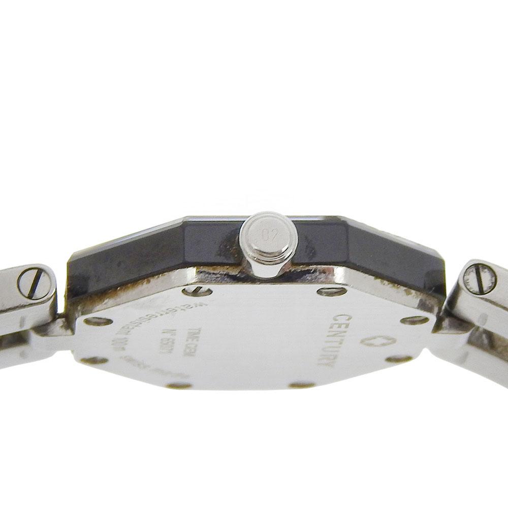 CENTURY Time gem Watches 1P diamond White shellDial Stainless Steel Quartz Analog display Women Used